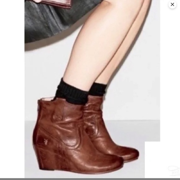Frye Carson Wedge Ankle Boot Zs 8.5 - Picture 1 of 9